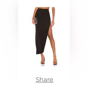Superdown Black Asymmetrical Skirt